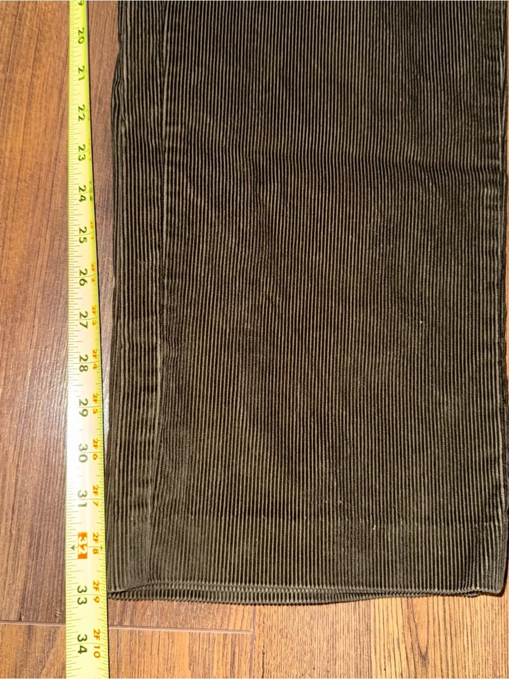 Orvis Men’s 36 Dark Olive Green Corduroy Pants Classic Straight Leg Cotton